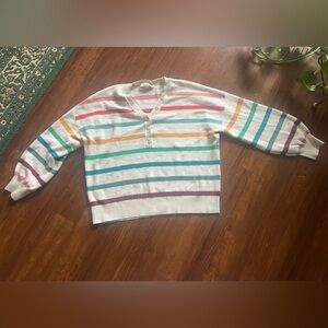 LOFT Multicolor Striped Sweater